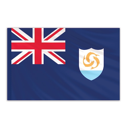 Anguilla Indoor Nylon Flag 4'x6'